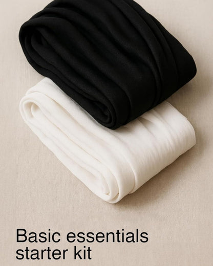 Combo Black/White | Premium Viscose Modal Hijab